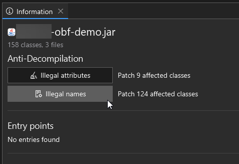 mapping-generator summary button
